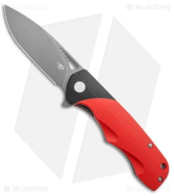 Bestech Knives Airstream Liner Lock Knife Red/Black G-10 (3.75" Gray)
