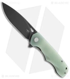 Bestech Knives Airstream Liner Lock Knife Jade G-10 (3.75" Black SW D2)