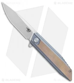 Bestech Knives Shogun Flipper Knife Blue/Bronze Ti (3.7" SW) BTK BT1701D
