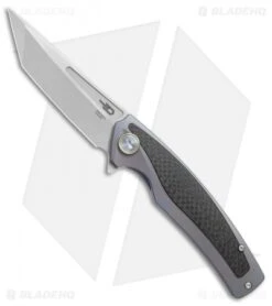 Bestech Knives Predator Tanto Knife Blue Ti/CF (3.6" Satin) BT1706A