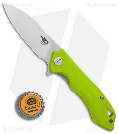 Bestech Knives Beluga Liner Lock Knife Neon Green G-10 (3" Satin) BG11F-2 - Image 4