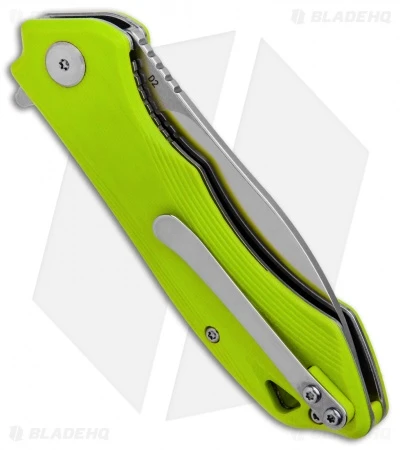 Bestech Knives Beluga Liner Lock Knife Neon Green G-10 (3" Satin) BG11F-2 - Image 2