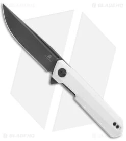 Bestechman Dundee Liner Lock Knife White G-10 (3.3" Black)