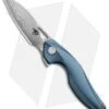 Bestech Knives Isham Reticulan Frame Lock Knife Blue Ti (2" Damascus) BT1810H