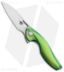 Bestech Knives Isham Reticulan Frame Lock Knife Green Ti (2" Satin) BT1810C