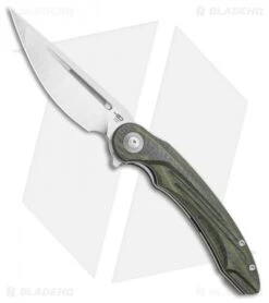 Bestech Knives Irida Liner Lock Knife Green G-10/CF (3.75" Satin) BG25F