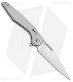 Bestech Knives Malware Left-Hand Frame Lock Flipper Knife Titanium (3.88" Satin)