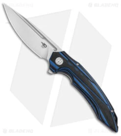 Bestech Knives Ornetta Liner Lock Knife Black/Blue G-10 (3.5" Satin/SW) BL02A