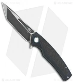Bestech Knives Predator Tanto Knife Black Ti W/ Blue Clip (3.6" Black) BT1706D