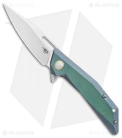 Bestech Shrapnel Frame Lock Knife Green Titanium (3.5"Satin) BT1802B