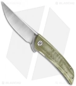 Bestech Knives Swift Liner Lock Knife Green Micarta (3.5" Satin) KG30A-1