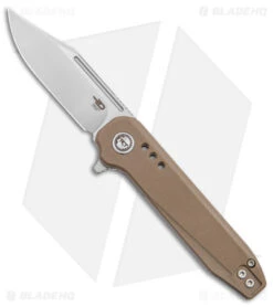 Bestech Knives Syntax Liner Lock Knife Tan G-10 (2.9" Satin/SW) BG41B
