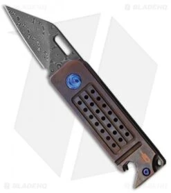 Bestech Knives Ball Lock Folding Knife Brown Titanium (Damascus)