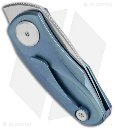 Bestech Knives Tulip Ball Lock Flipper Knife Blue Ti (1.34" SW) BT1912B - Image 3
