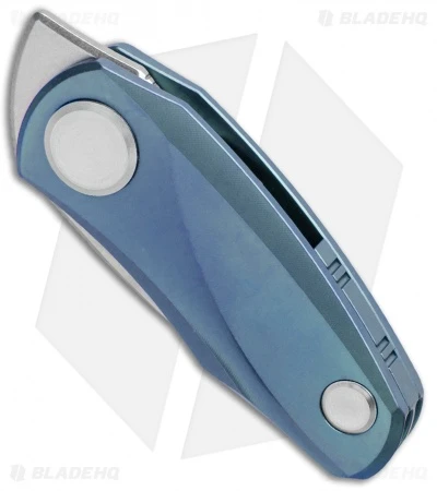 Bestech Knives Tulip Ball Lock Flipper Knife Blue Ti (1.34" SW) BT1912B - Image 2