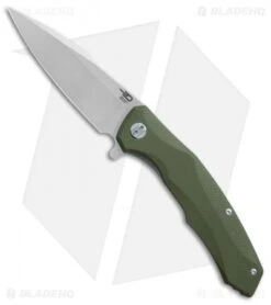 Bestech Knives Warwolf Liner Lock Knife Green G-10 (3.5" Satin)