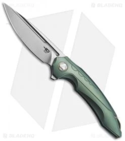 Bestech Knives Ornetta Frame Lock Knife Green Ti (3.6" Satin) BTKT1811B