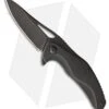 Brous Blades Exo Liner Lock Flipper Knife Black Ti (3.375" Acid Stonewash)