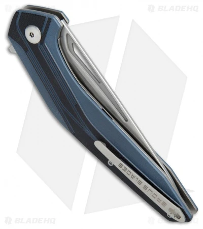 Brous Blades Hardwire Liner Lock Knife Blue/Black G-10 (4.25" Stonewash) - Image 3