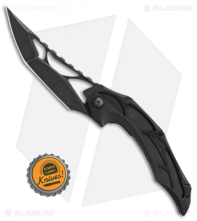 Brous Blades Isham Echelon Flipper Liner Lock Knife Black G-10 (4.1" Acid SW) - Image 4
