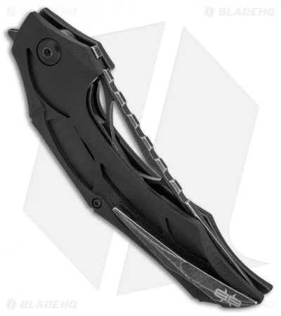Brous Blades Isham Echelon Flipper Liner Lock Knife Black G-10 (4.1" Acid SW) - Image 2