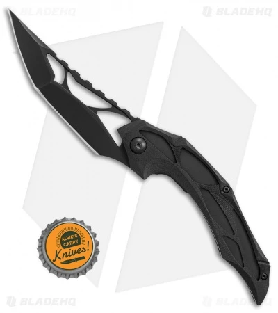 Brous Blades Isham Echelon Flipper Liner Lock Knife Black G-10 (4.1" Blackout) - Image 4