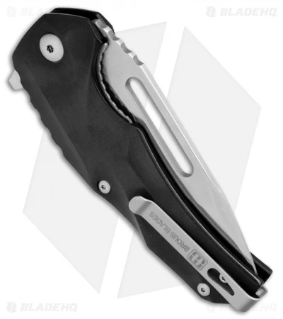 Brous Blades & Mikkel Willumsen Reloader Flipper Knife Black Al (3.6" Satin) - Image 3