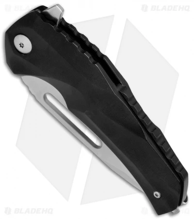 Brous Blades & Mikkel Willumsen Reloader Flipper Knife Black Al (3.6" Satin) - Image 2