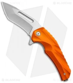 Brous Blades & Mikkel Willumsen Reloader Flipper Knife Orange Al (3.6" SW)