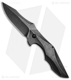 Brous Blades Snody Ante Up Frame Lock Flipper Knife Ti (3.5" Black Acid SW)