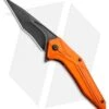 Brous Blades Tyrant Liner Lock Flipper Knife Orange (4" Acid Stonewash)