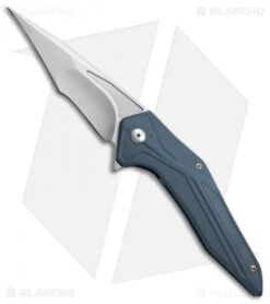 Brous Blades Tyrant Liner Lock Flipper Knife Blue (4" Satin)