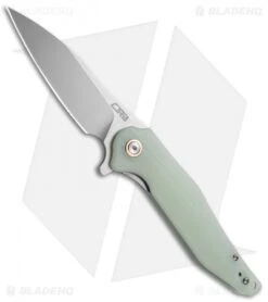 CJRB Agave Liner Lock Flipper Natural G-10 (3.5" Stonewash) D2