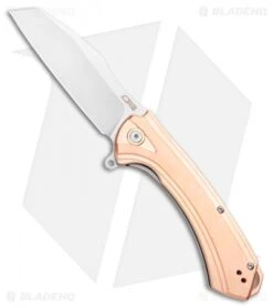 CJRB Cutlery Barranca Liner Lock Knife Copper (3.5" Stonewash)