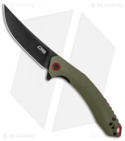 CJRB Cutlery Gobi Liner Lock Knife Green G-10 (3.5" Black)