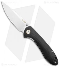 CJRB Feldspar Liner Lock Knife Black G-10 (3.5" Stonewash)