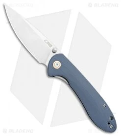 CJRB Feldspar Liner Lock Knife Blue/Gray G-10 (3.5" Stonewash)