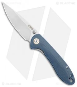 CJRB Small Feldspar Liner Lock Knife Blue/Gray G-10 (3" Stonewash)