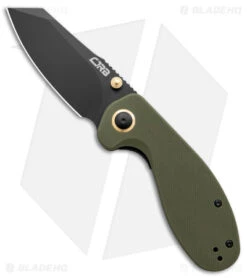 CJRB Swaggs Large Maileah Liner Lock Knife Green G-10 (3" Black) J1918L-BGN