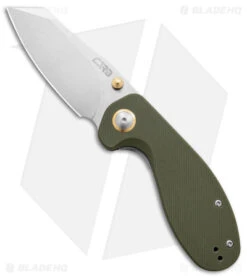 CJRB Swaggs Large Maileah Liner Lock Knife Green G-10 (3" Stonewash) J1918L-GN