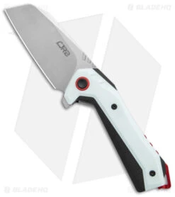 CJRB Tigris Liner Lock Knife White/Black G-10 (3.5" SW) J1919WH