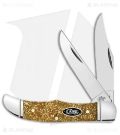 Case Pocket Hunter Folding Knife Gold Stardust Kirinite (2.8" - 102165 SS)