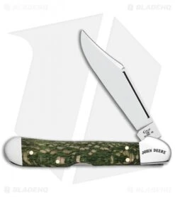 Case Cutlery John Deere Mini Copperlock Knife Green Sycamore (3.6" - 61749L SS)