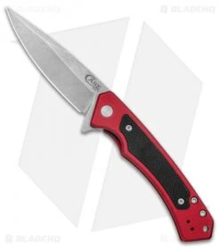 Case Cutlery Marilla Frame Lock Knife Red Aluminum (3.4" Stonewash) 25881