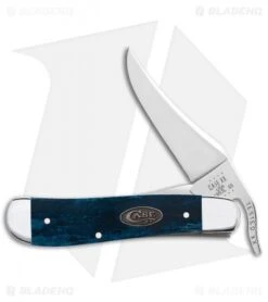 Case Cutlery RussLock Knife Sawcut Jig Mediterranean Blue Bone (2.7")