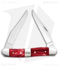 Case Knives Muskrat Traditional Knife Red Pearl Kirinite (3.9" - MUSKRAT SS)