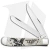Case Cutlery U.S. Army Trapper Embellished Smooth White Bone (4" - 6254 SS)