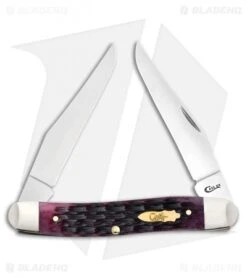 Case Muskrat Pocket Knife 3.875" Cabernet Bone Crandall Jig (MUSKRAT SS) 25725