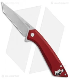 Case XX CG01 Tanto Flipper Knife Red Aluminum (3.4" Stonewash)