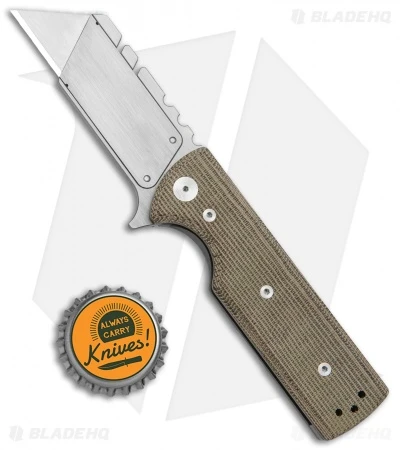 Chaves CHUB Flipper Frame Lock Knife Green Micarta (1" Utility Blade) - Image 5